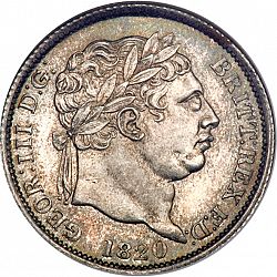 Large Obverse for Shilling 1820 coin