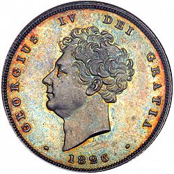 Large Obverse for Shilling 1826 coin