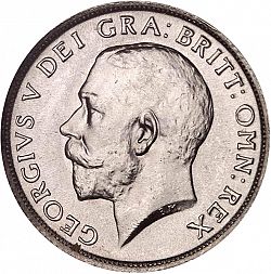 Large Obverse for Shilling 1912 coin