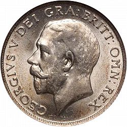 Large Obverse for Shilling 1915 coin