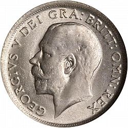 Large Obverse for Shilling 1917 coin