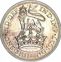 Large Reverse for Shilling 1927 coin