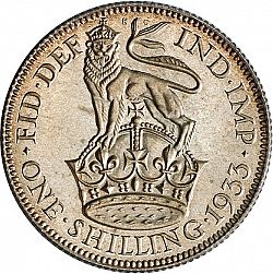 Large Reverse for Shilling 1933 coin