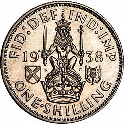 Large Reverse for Shilling 1938 coin
