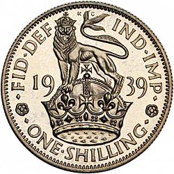 Large Reverse for Shilling 1939 coin