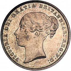Large Obverse for Shilling 1842 coin