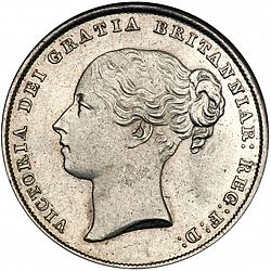 Large Obverse for Shilling 1843 coin