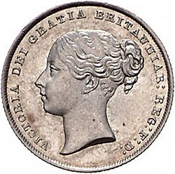 Large Obverse for Shilling 1844 coin