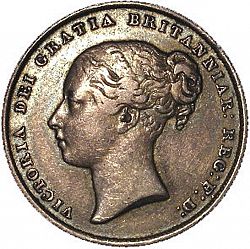 Large Obverse for Shilling 1848 coin