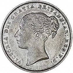 Large Obverse for Shilling 1850 coin