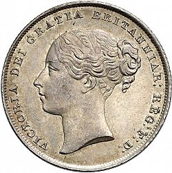 Large Obverse for Shilling 1851 coin