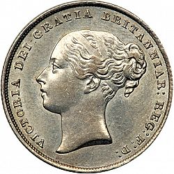 Large Obverse for Shilling 1856 coin