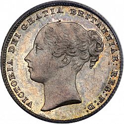 Large Obverse for Shilling 1859 coin