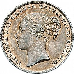 Large Obverse for Shilling 1860 coin