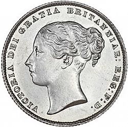 Large Obverse for Shilling 1862 coin
