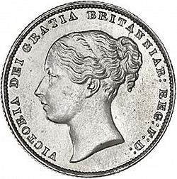 Large Obverse for Shilling 1863 coin