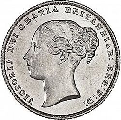 Large Obverse for Shilling 1864 coin