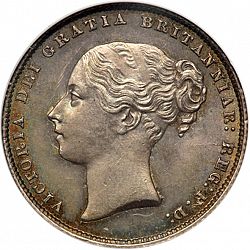 Large Obverse for Shilling 1866 coin