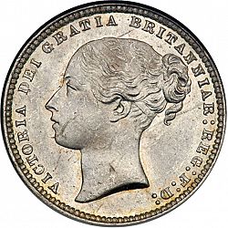 Large Obverse for Shilling 1874 coin