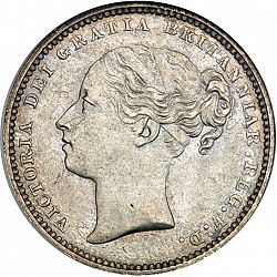 Large Obverse for Shilling 1881 coin