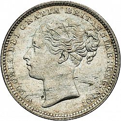Large Obverse for Shilling 1882 coin