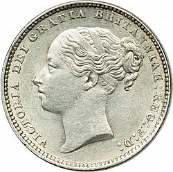 Large Obverse for Shilling 1883 coin