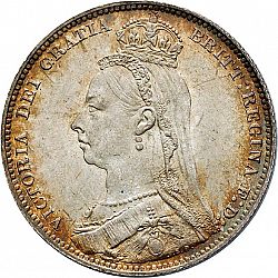 Large Obverse for Shilling 1892 coin