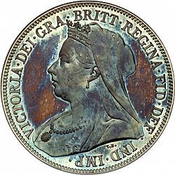 Large Obverse for Shilling 1893 coin