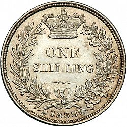 Large Reverse for Shilling 1838 coin