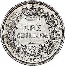 Large Reverse for Shilling 1839 coin
