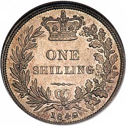 Large Reverse for Shilling 1842 coin