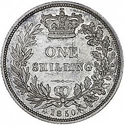 Large Reverse for Shilling 1850 coin