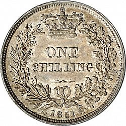 Large Reverse for Shilling 1851 coin