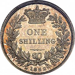 Large Reverse for Shilling 1852 coin