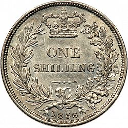 Large Reverse for Shilling 1856 coin