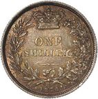 Large Reverse for Shilling 1870 coin