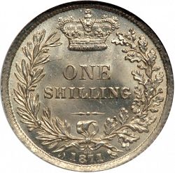 Large Reverse for Shilling 1871 coin