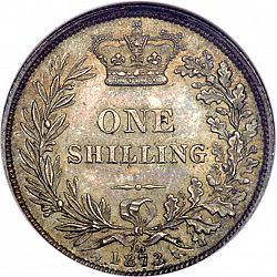 Large Reverse for Shilling 1873 coin