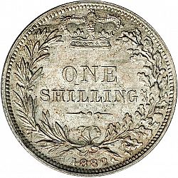 Large Reverse for Shilling 1882 coin