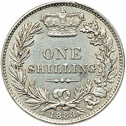 Large Reverse for Shilling 1883 coin