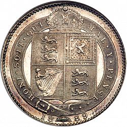 Large Reverse for Shilling 1889 coin