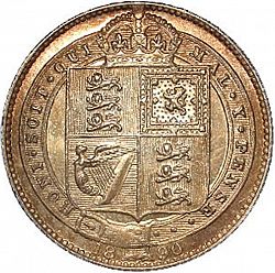 Large Reverse for Shilling 1890 coin