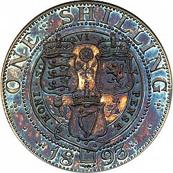 Large Reverse for Shilling 1893 coin