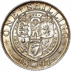 Large Reverse for Shilling 1897 coin