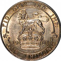 Large Reverse for Shilling 1901 coin