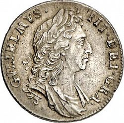 Large Obverse for Shilling 1695 coin