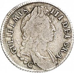Large Obverse for Shilling 1696 coin