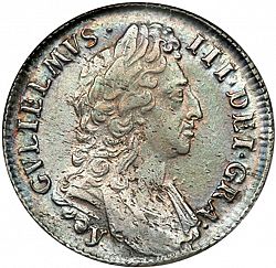 Large Obverse for Shilling 1696 coin