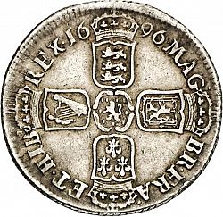 Large Reverse for Shilling 1696 coin