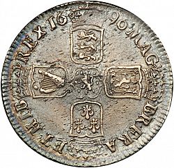 Large Reverse for Shilling 1696 coin